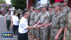 市四家班子领导走访慰问驻桂林部队基层连队 郭忠志卢新华罗试坚等分别率队